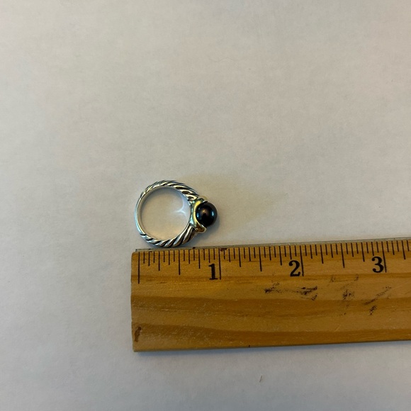 David Yurman black pearl ring, Sterling and 18kt gold - Picture 4 of 6